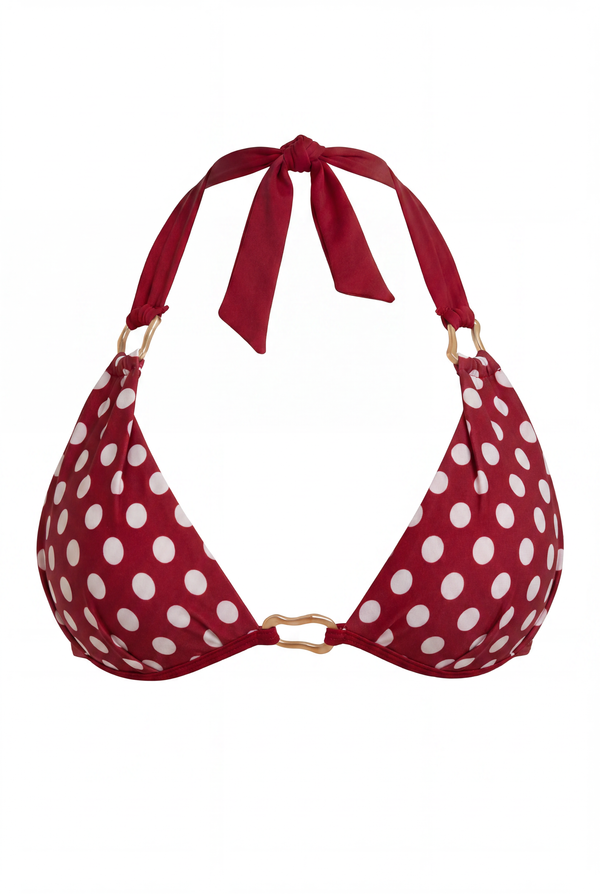 Margot Push Up Top Polka Cherry