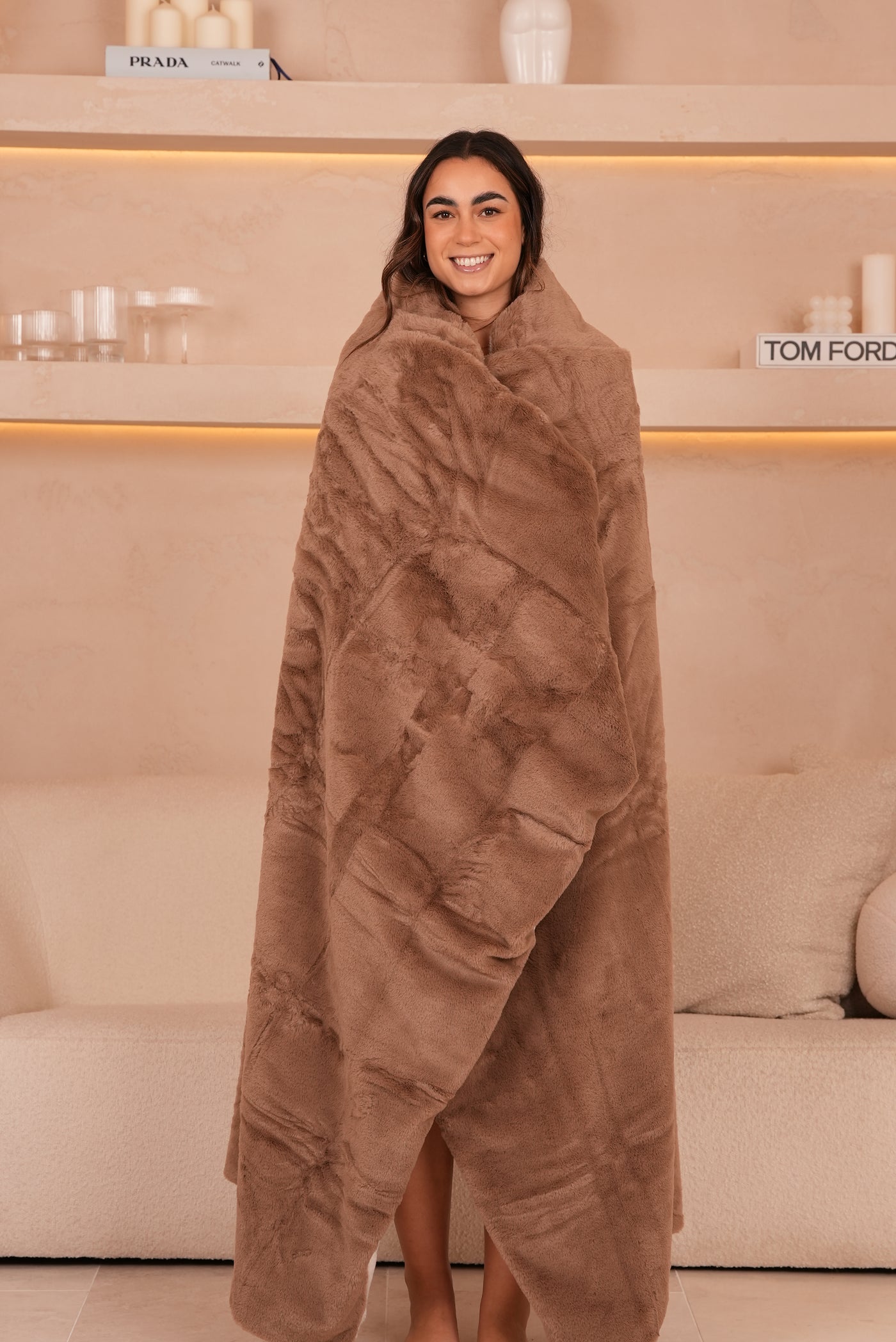 Signature Throw Blanket Mocha 150cm X 210cm