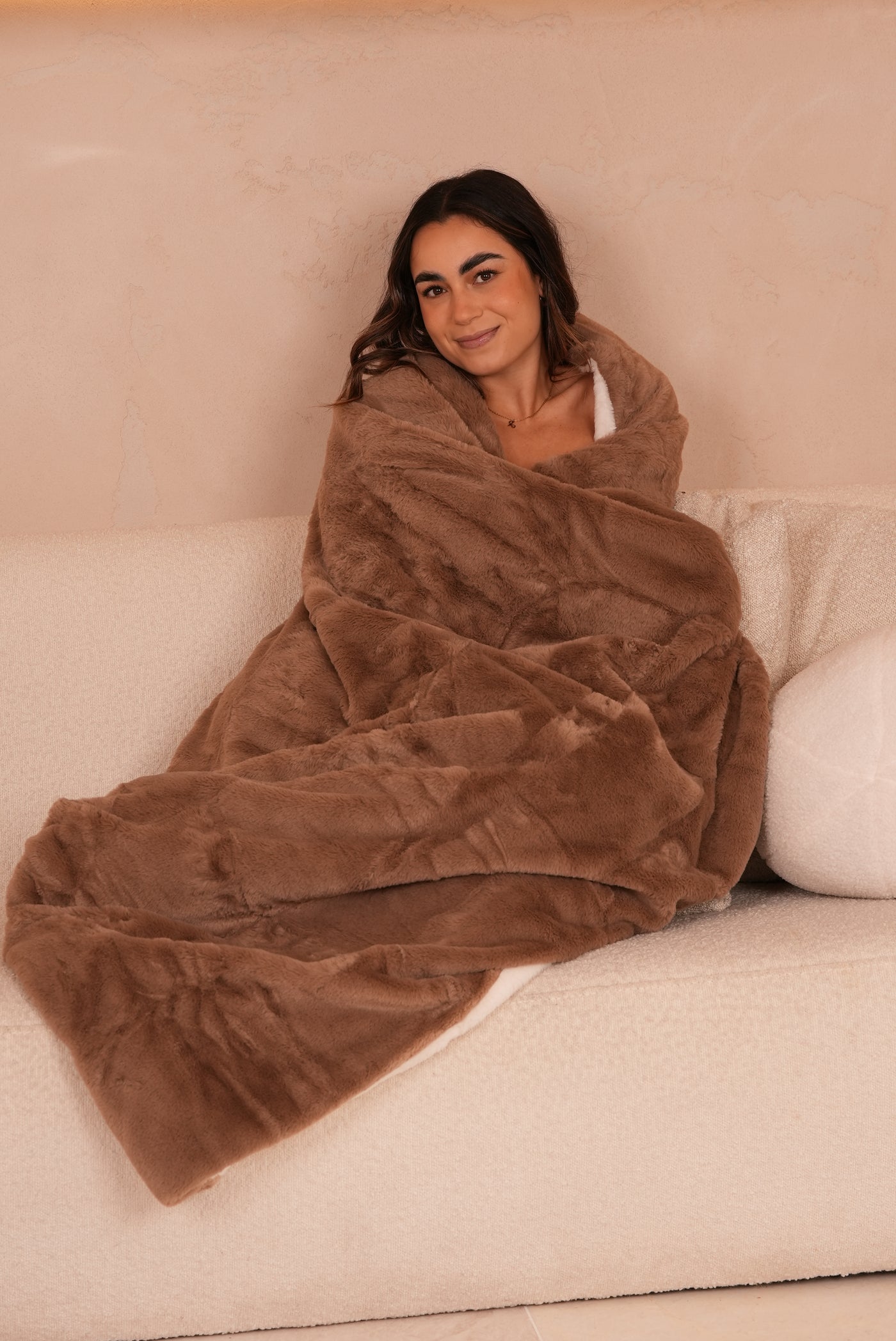Signature Throw Blanket Mocha 150cm X 210cm