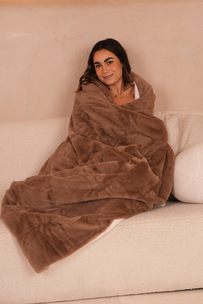 Signature Throw Blanket Mocha 150cm X 210cm