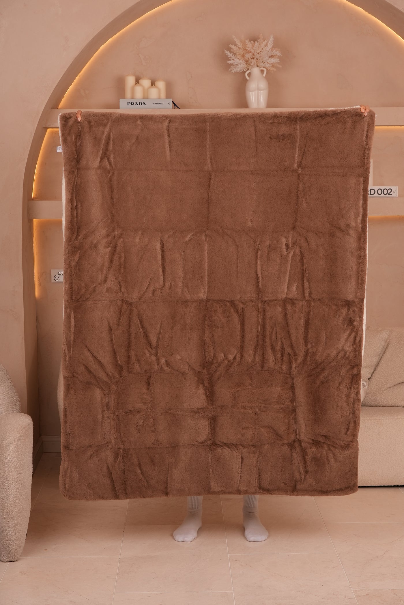 Signature Throw Blanket Mocha 130cm X 160cm