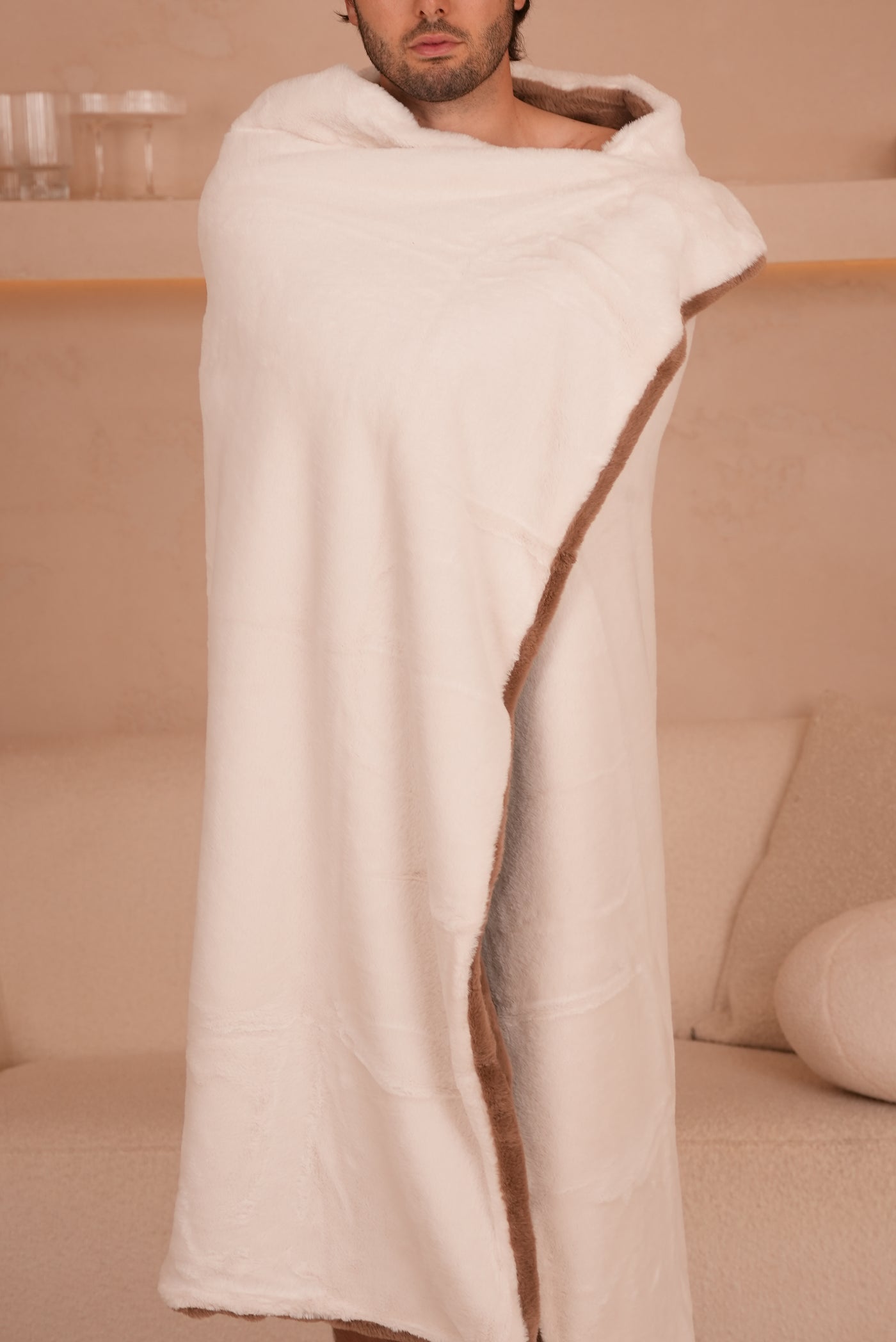 Signature Throw Blanket Mocha 130cm X 160cm