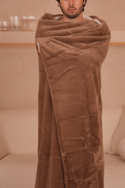 Signature Throw Blanket Mocha 130cm X 160cm
