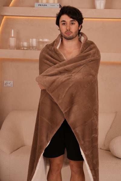 Signature Throw Blanket Mocha 130cm X 160cm