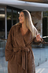 Signature Faux Fur Robe Mocha