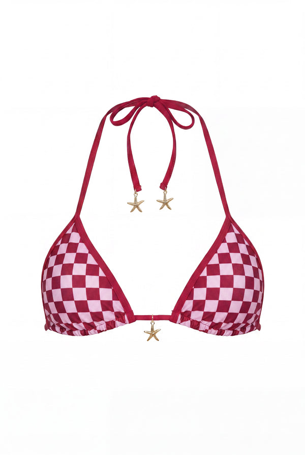 Alba Lifting Triangle Top Checked-In Cherry