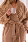 Signature Faux Fur Robe Almond
