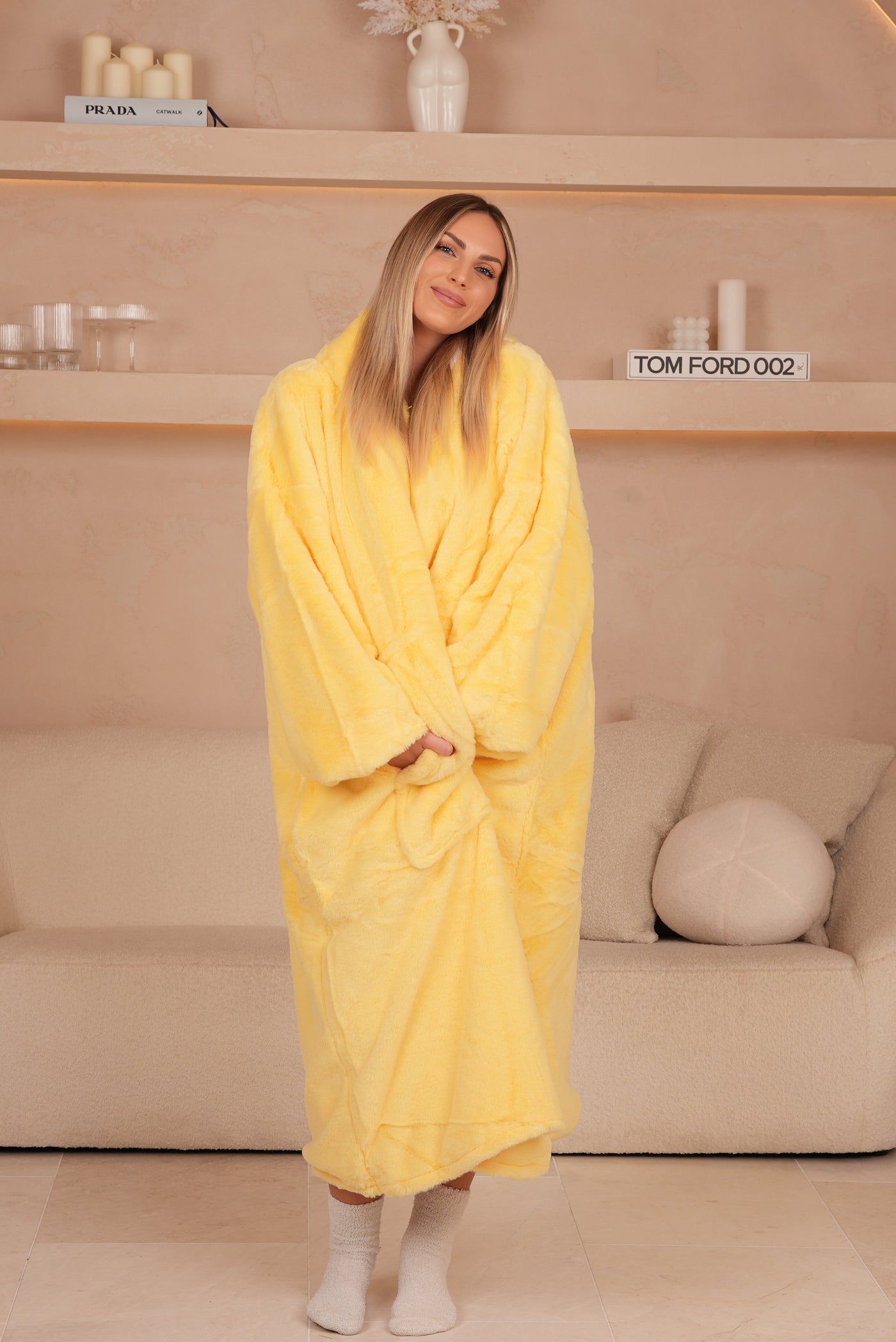 Blanket Hoodie Long Limoncello