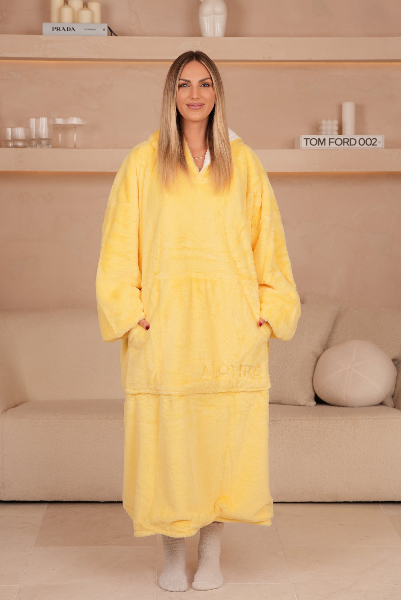 Blanket Hoodie Long Limoncello