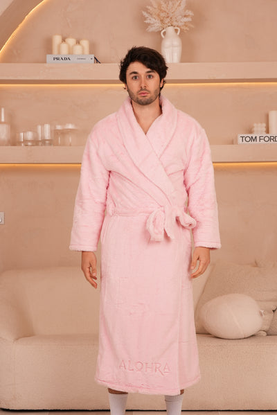 Signature Faux Fur Robe Blush