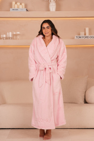 Signature Faux Fur Robe Blush