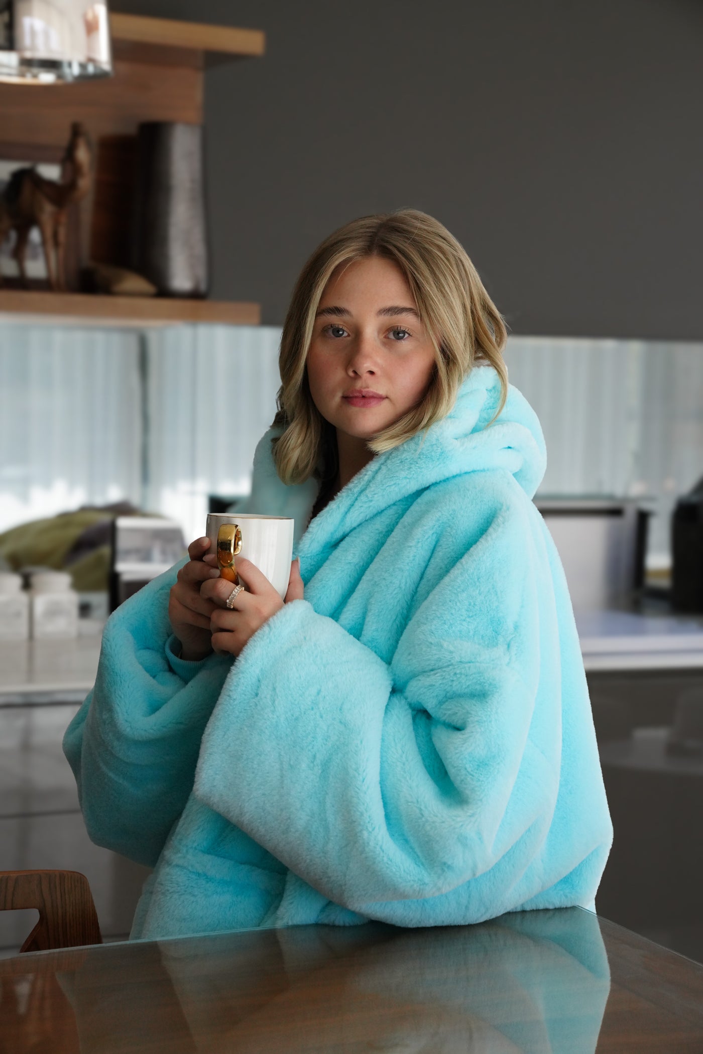 Blanket Hoodie Long Bubbles