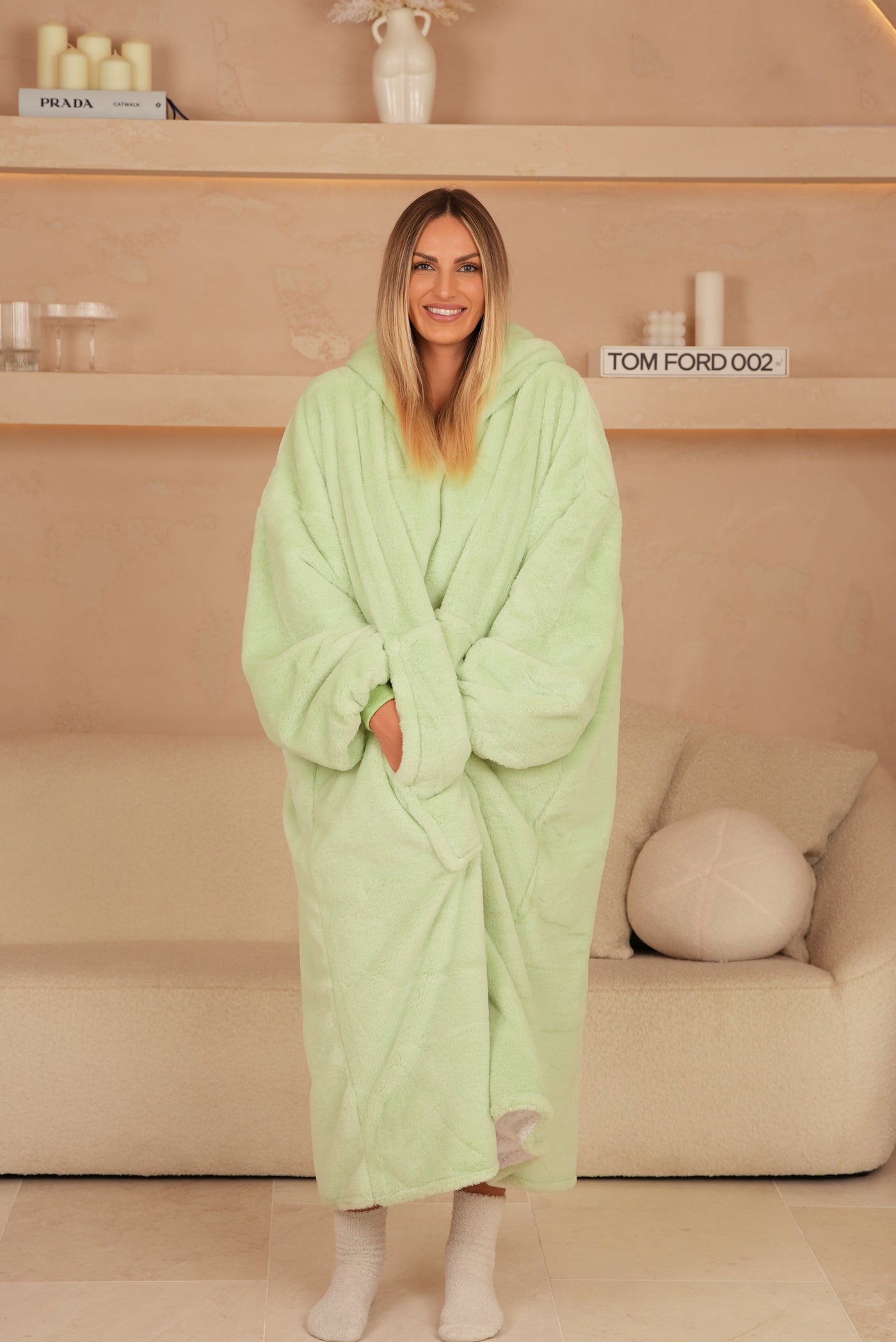 Blanket Hoodie Long Kiwi