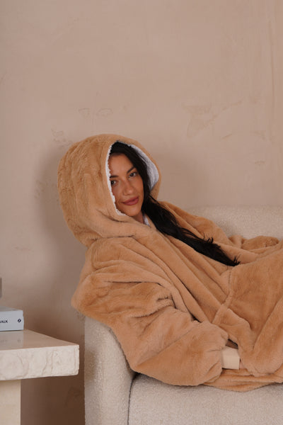 Limited Edition Deluxe Blanket Hoodie Adult Cinnamon