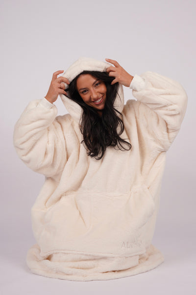 Deluxe Blanket Hoodie Adult Marshmallow