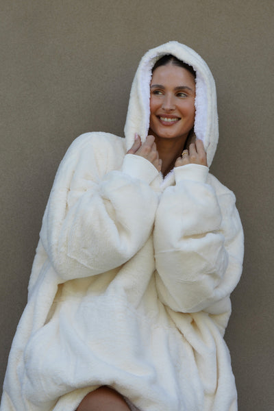 Deluxe Blanket Hoodie Adult Marshmallow
