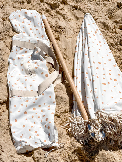 Deluxe Beach Umbrella Speckled Tan