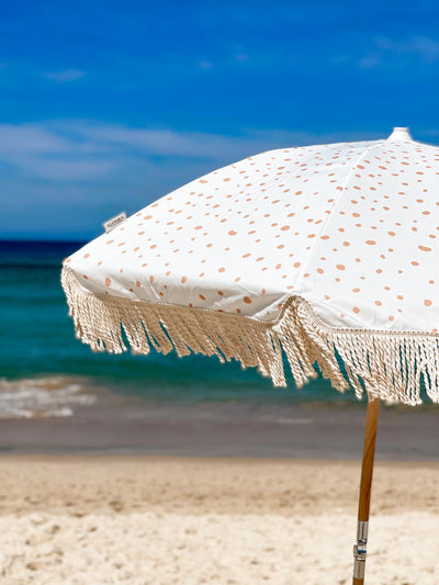 Deluxe Beach Umbrella Speckled Tan