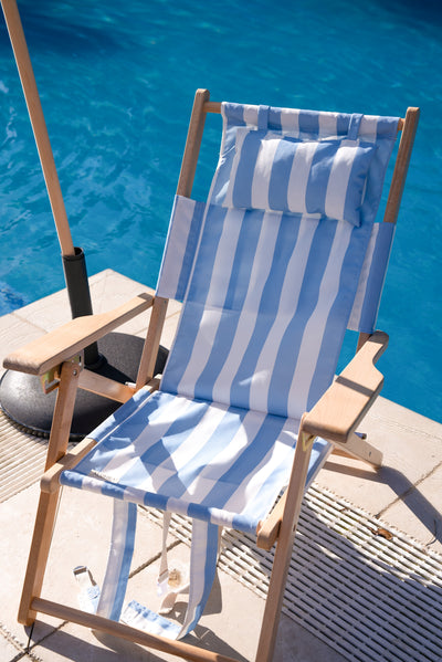 Bondi Reclining Beach Chair Stripe City Blue Seconds