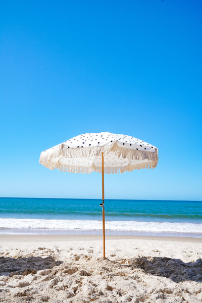 Deluxe Beach Umbrella Speckled White